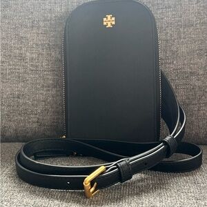Tory Burch Black Belt Bag with Gold Accent